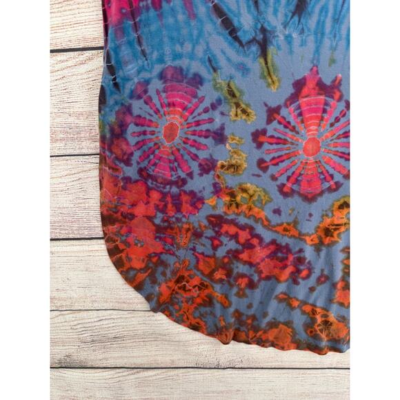 Kathmandu Imports Tie Dye T-Shirt Dress Women's Size Small Blue and Multicolor - Picture 7 of 11